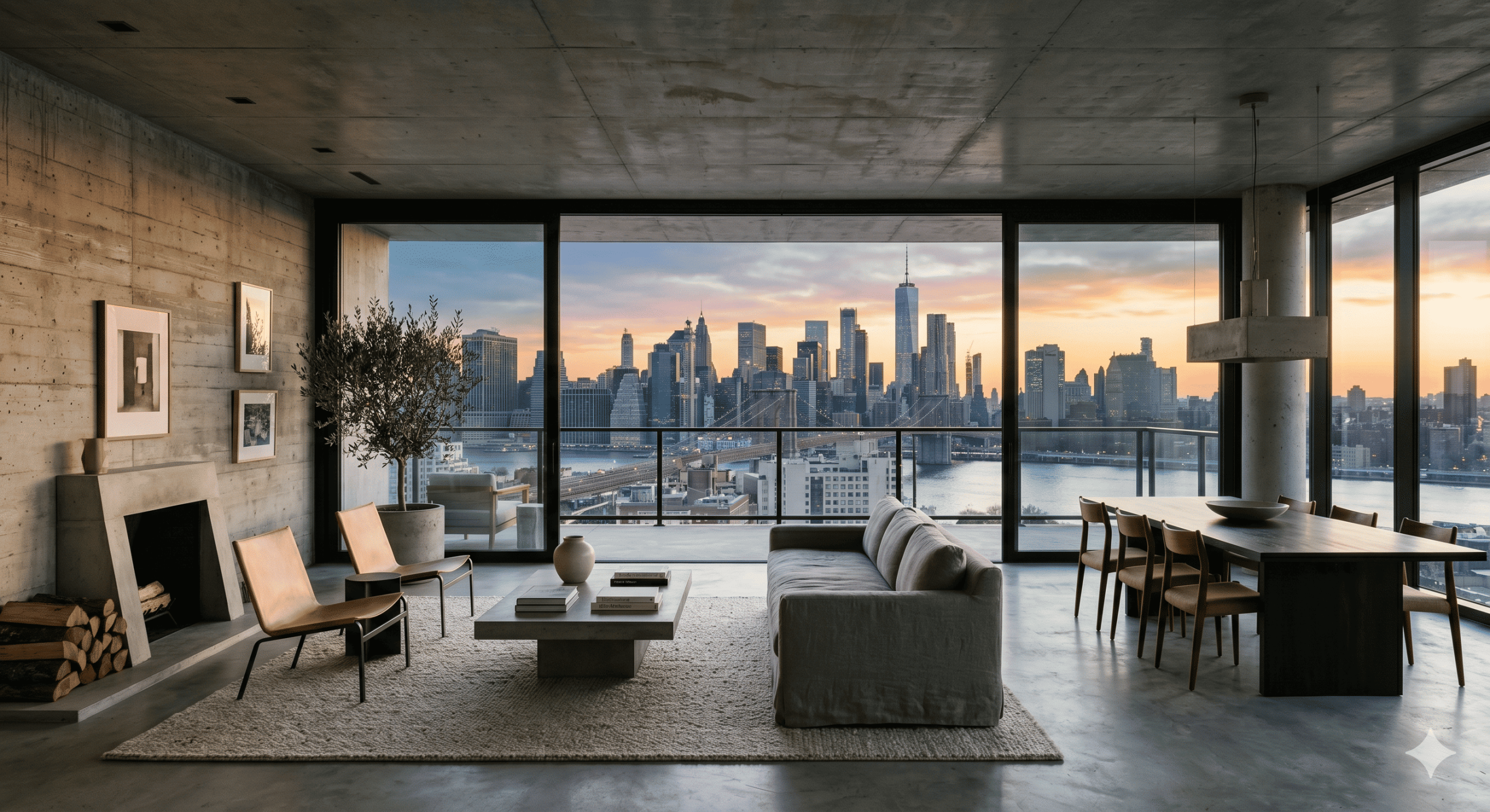 Le minimalisme brutaliste : La nouvelle tendance des penthouses new-yorkais